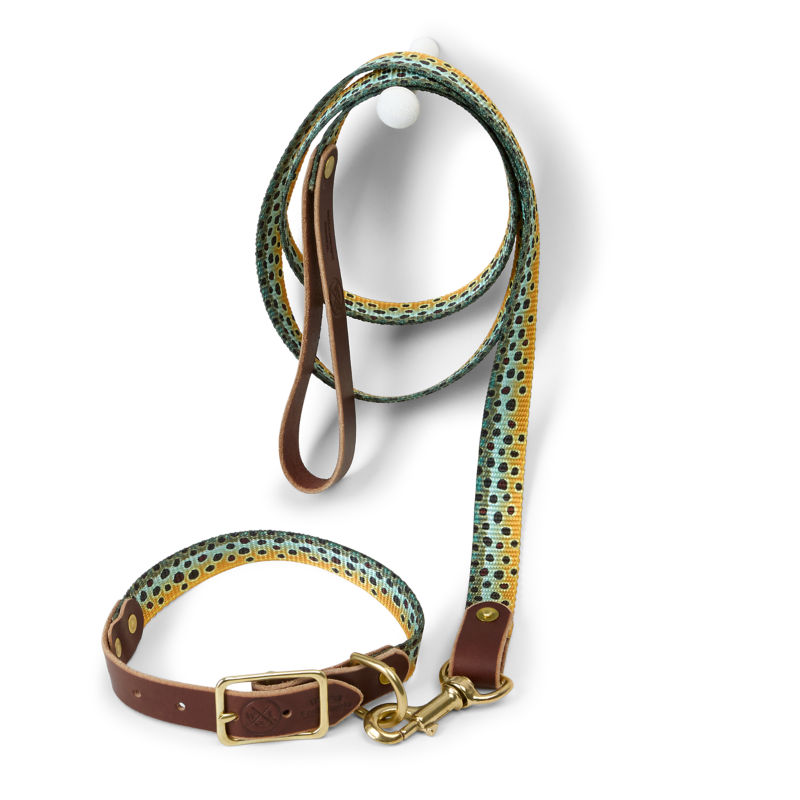 Whiskey Leatherworks Dog Leash - BROWN TROUT image number 1