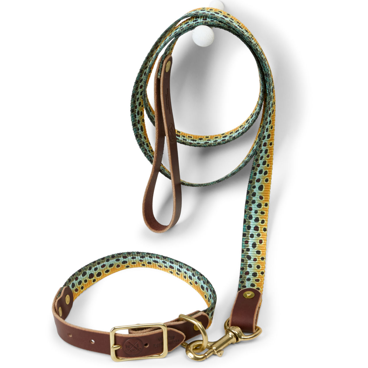 Whiskey Leatherworks Leash - BROWN TROUT image number 1