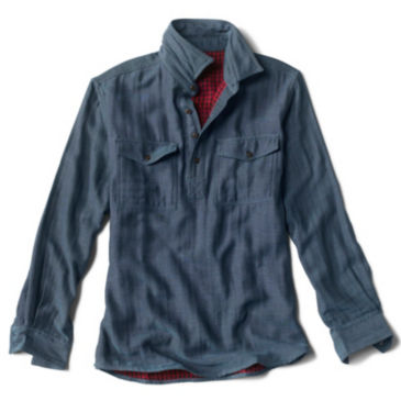 Double-Faced Popover Long-Sleeved Shirt - 