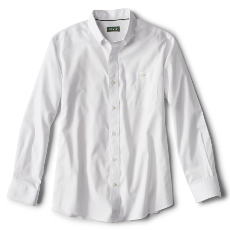 Solid Pinpoint Wrinkle-Free Comfort Stretch Long-Sleeved Shirt -  image number 0