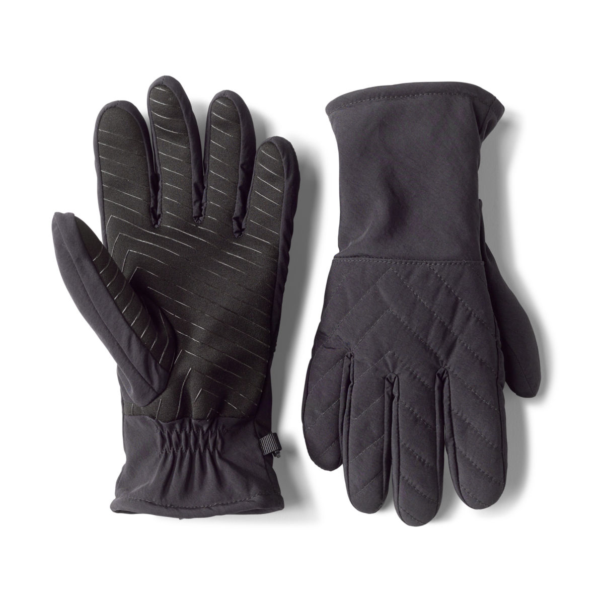 Quilted Nylon Gloves - BLACKimage number 0