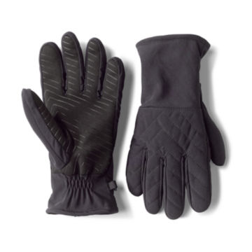 Quilted Nylon Gloves - BLACK image number 0