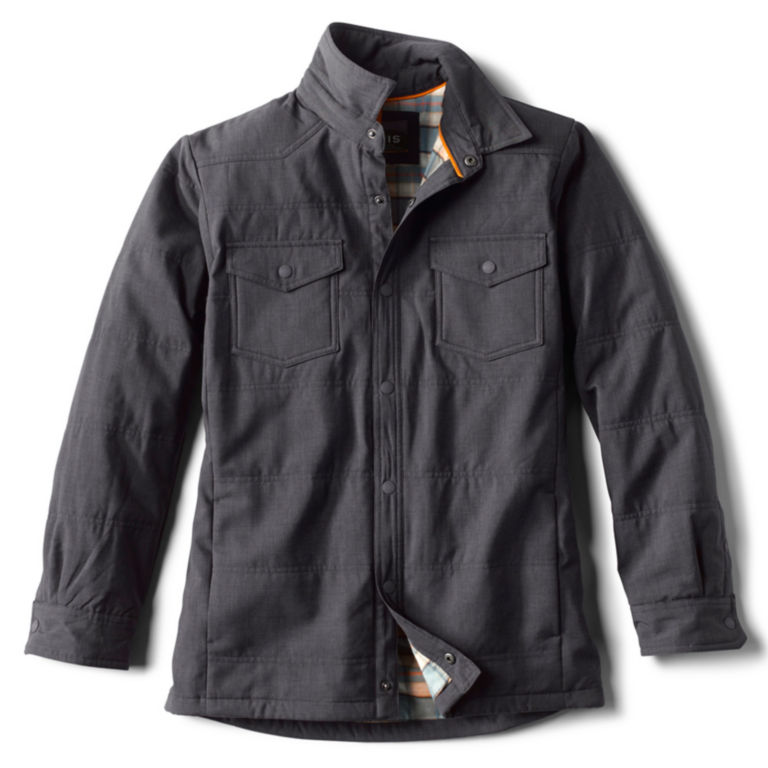 Tech Chambray Shirt Jacket - BLACK image number 0