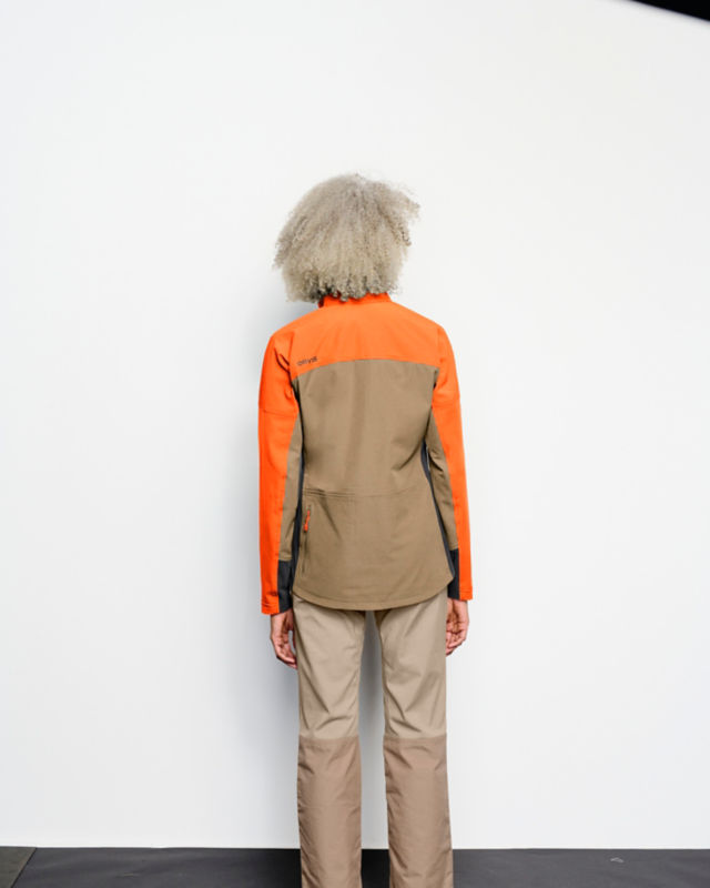 Women&rsquo;s PRO LT Softshell Pullover - TAN/BLAZE image number 3