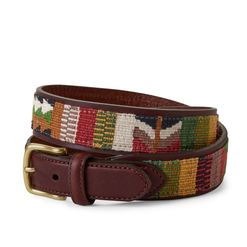 Latigo Leather Guatemalan Inlay Belt Orvis