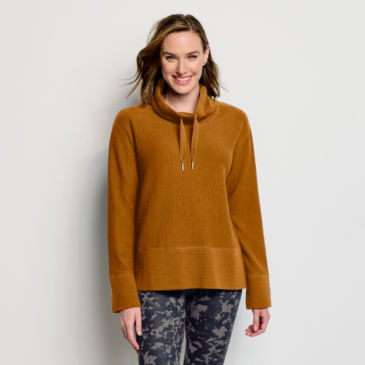 Textured Cowl Sweatshirt - 