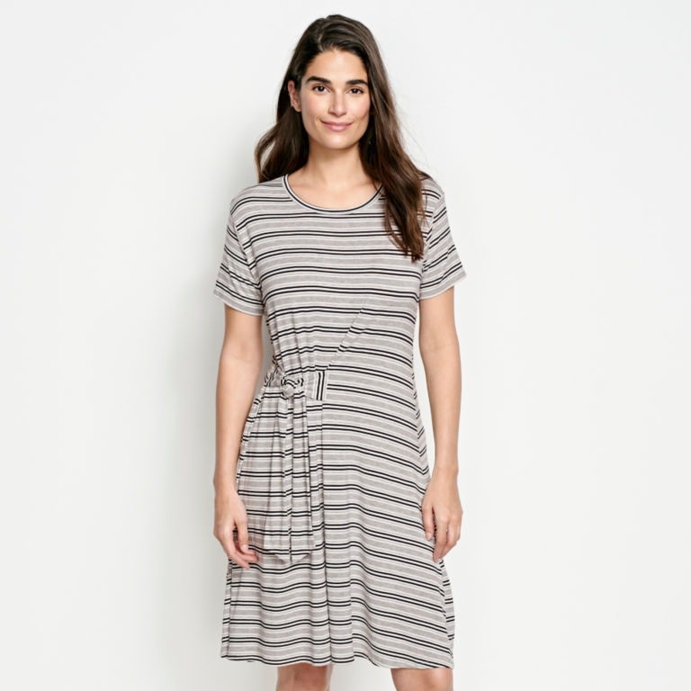 Wrap Knit Striped Dress -  image number 0