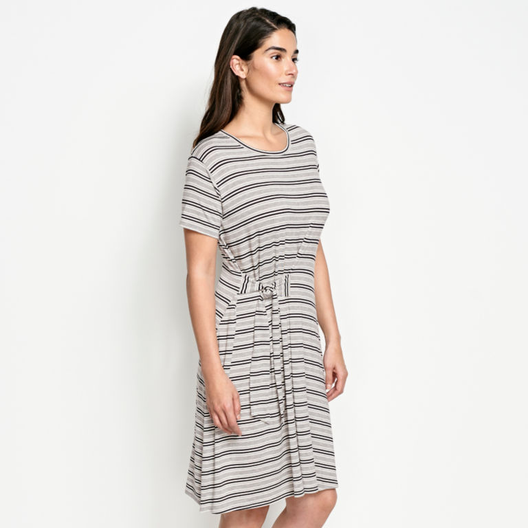 Wrap Knit Striped Dress -  image number 1