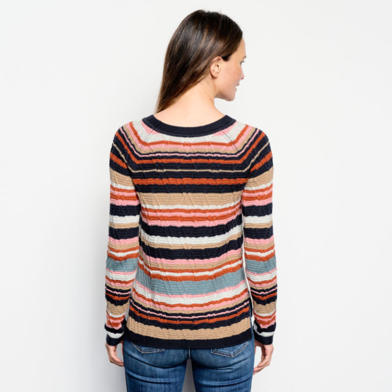 Multi Stripe Cable Sweater - MULTI STRIPE image number 3