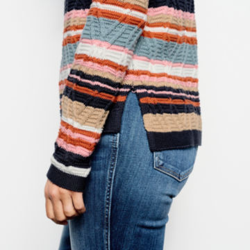 Multi Stripe Cable Sweater - MULTI STRIPEimage number 5