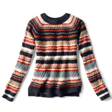 Multi Stripe Cable Sweater - MULTI STRIPEimage number 0