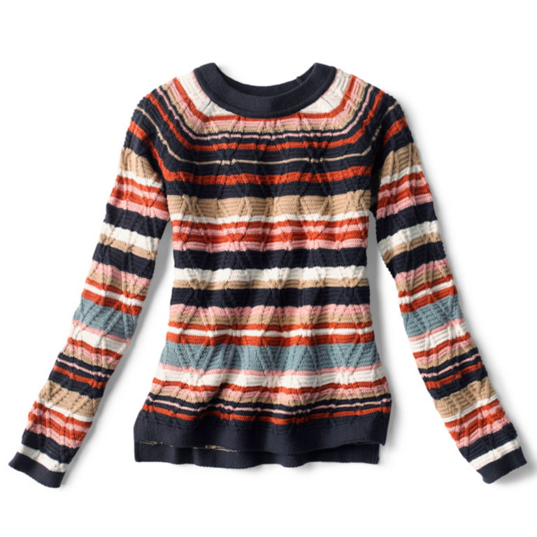 Multi Stripe Cable Sweater - MULTI STRIPE image number 0
