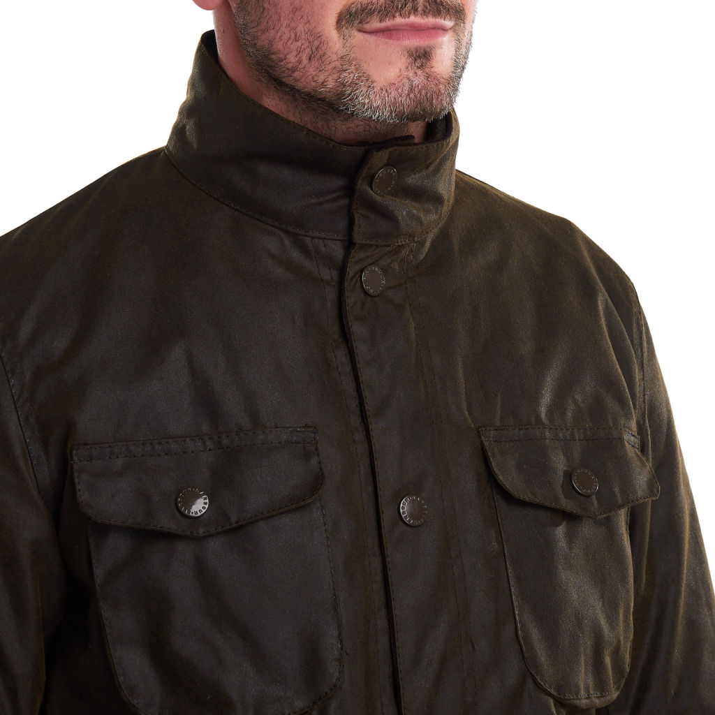 Barbour® Ogston Wax Jacket - OLIVE image number 3