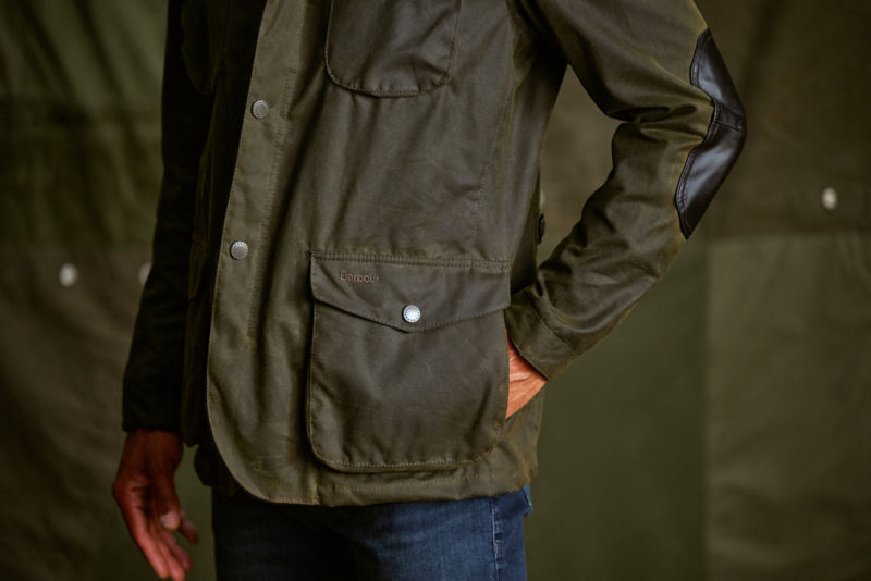 Barbour&reg; Ogston Waxed Jacket - OLIVE image number 1