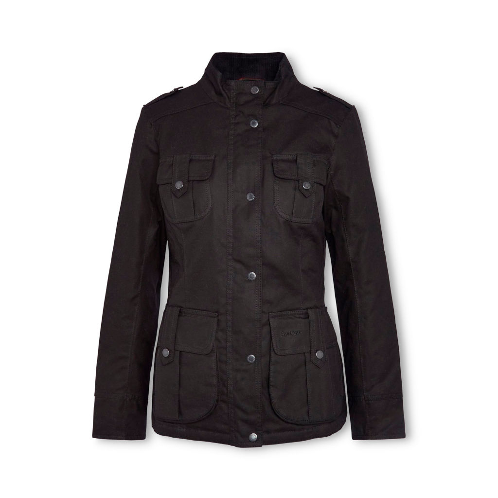 Barbour® Winter Defence Waxed Cotton Jacket - BLACK image number 5