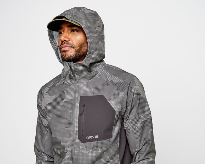 Men&rsquo;s PRO LT Softshell Hoodie - STEEL CAMO image number 5