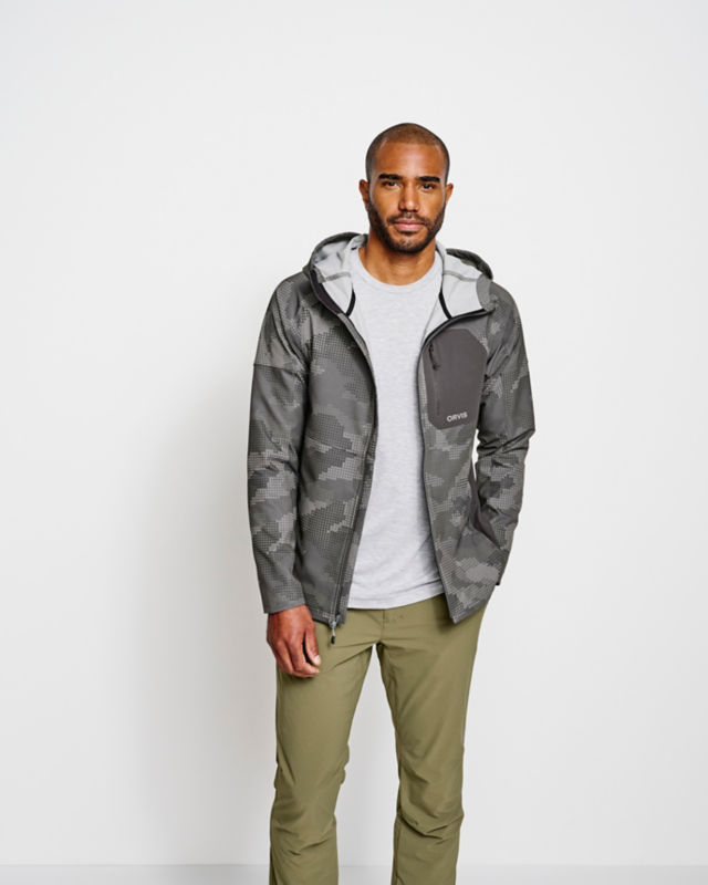 Men&rsquo;s PRO LT Softshell Hoodie - STEEL CAMO image number 4