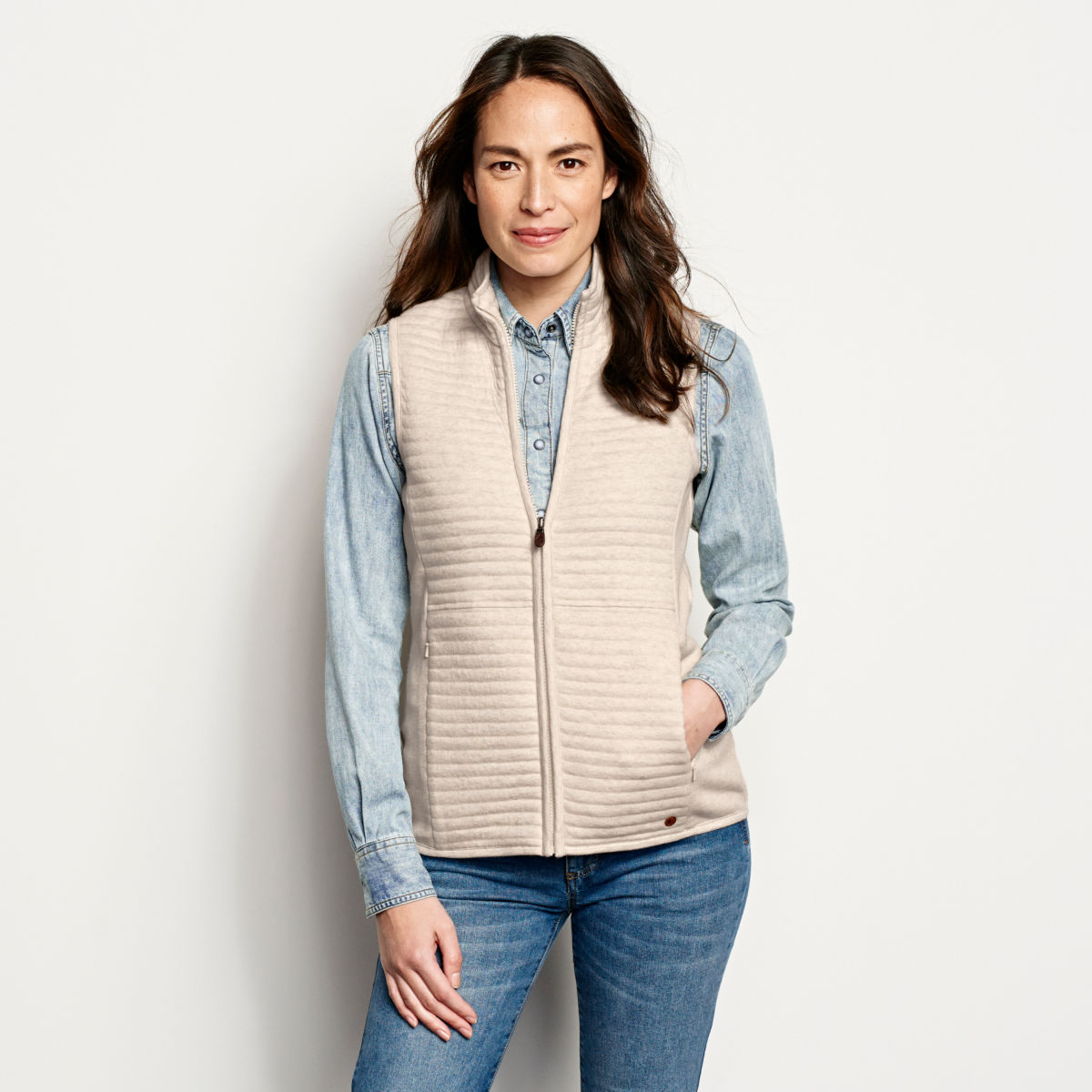 Placed Quilted Vest - image number 0