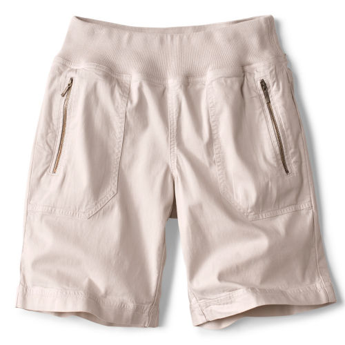 A pair of shorts in light khaki