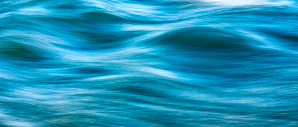 Currents on the surface of water.