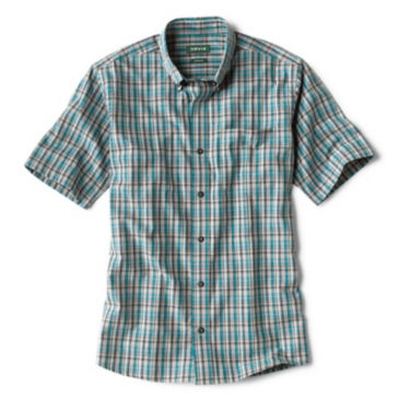 Cotton Ripstop Short-Sleeved Plaid Shirt - 