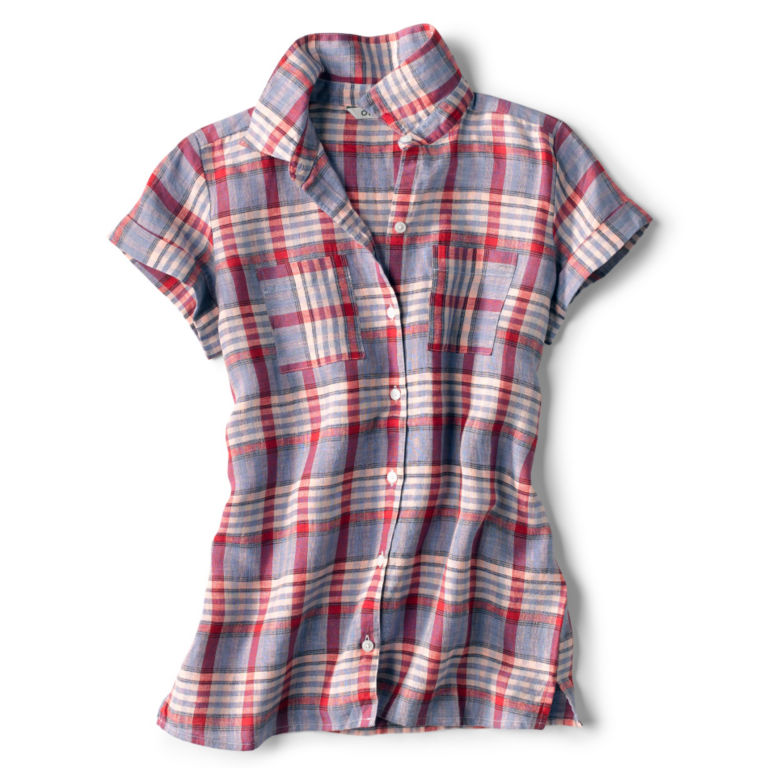 Linen Check Short-Sleeved Shirt -  image number 4