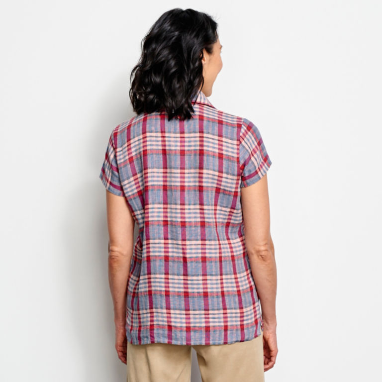 Linen Check Short-Sleeved Shirt -  image number 2