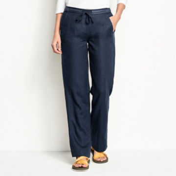 Performance Linen Relaxed Fit Wide Leg Pant - image number 0