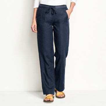Performance Linen Relaxed Fit Wide Leg Pant - 
