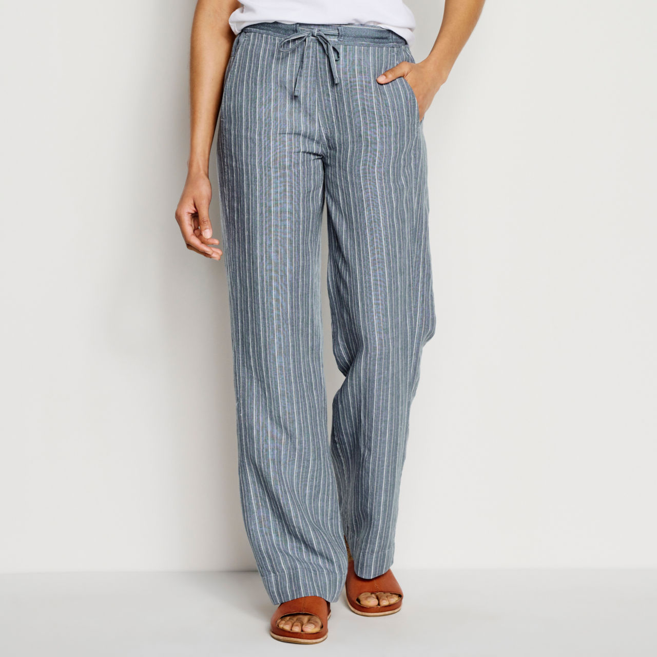 Performance Linen Relaxed Fit Wide Leg Pant -  image number 0