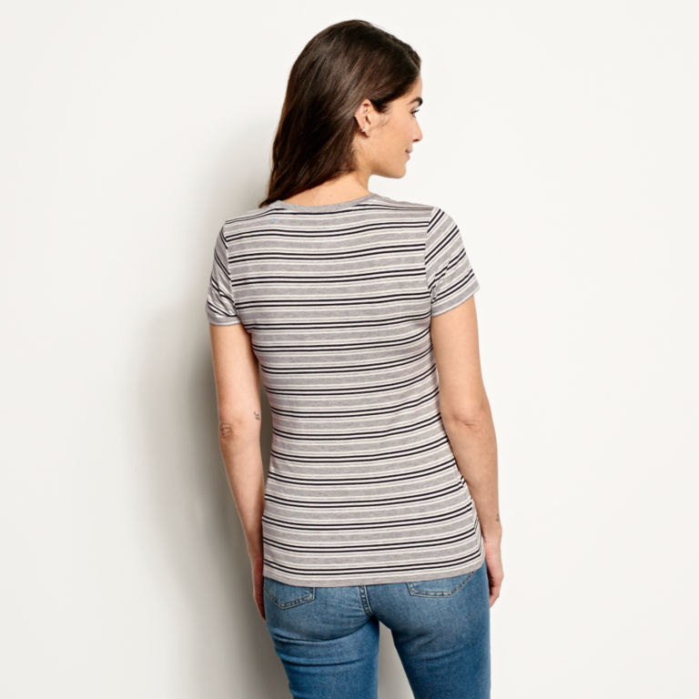 Striped Side-Twist Short-Sleeved Tee -  image number 2