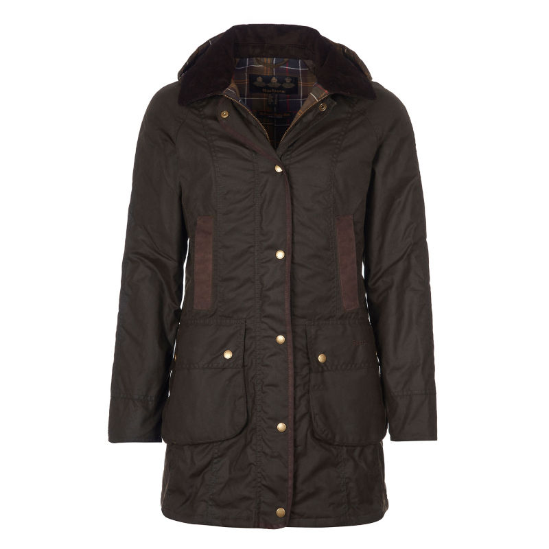 Barbour&reg; Bower Waxed Jacket - OLIVE image number 3