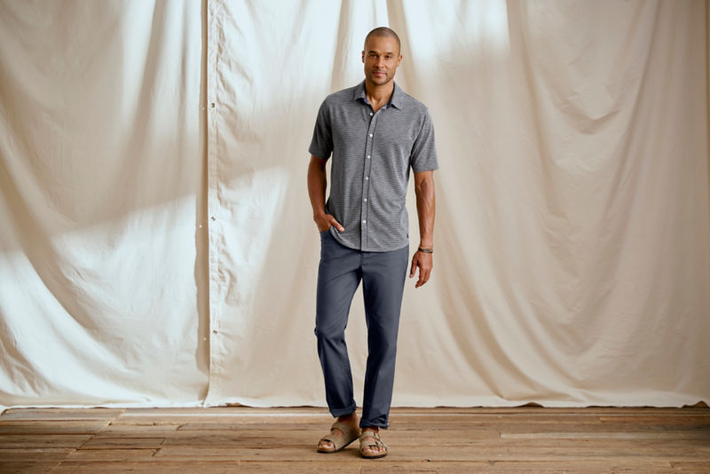 Three Forks Knit Short-Sleeve Shirt - TRUE NAVY/TITANIUM