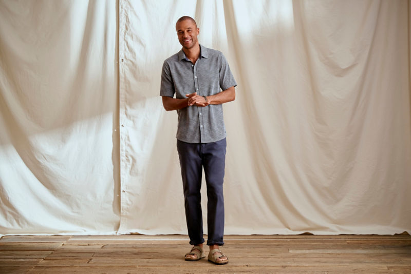 Three Forks Knit Short-Sleeve Shirt - TRUE NAVY/TITANIUM image number 1