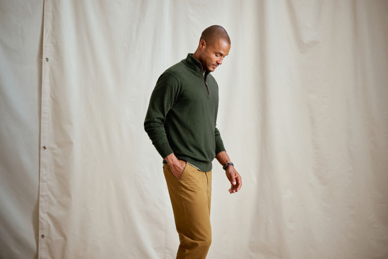 Merino Wool 1/4-Zip Sweater 2.0 - IVY image number 4