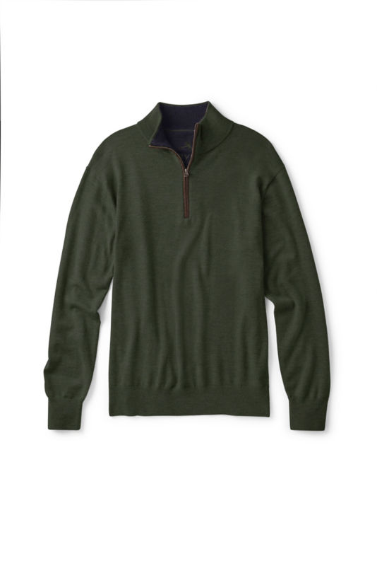Merino Wool 1/4-Zip Sweater 2.0 - IVY image number 6