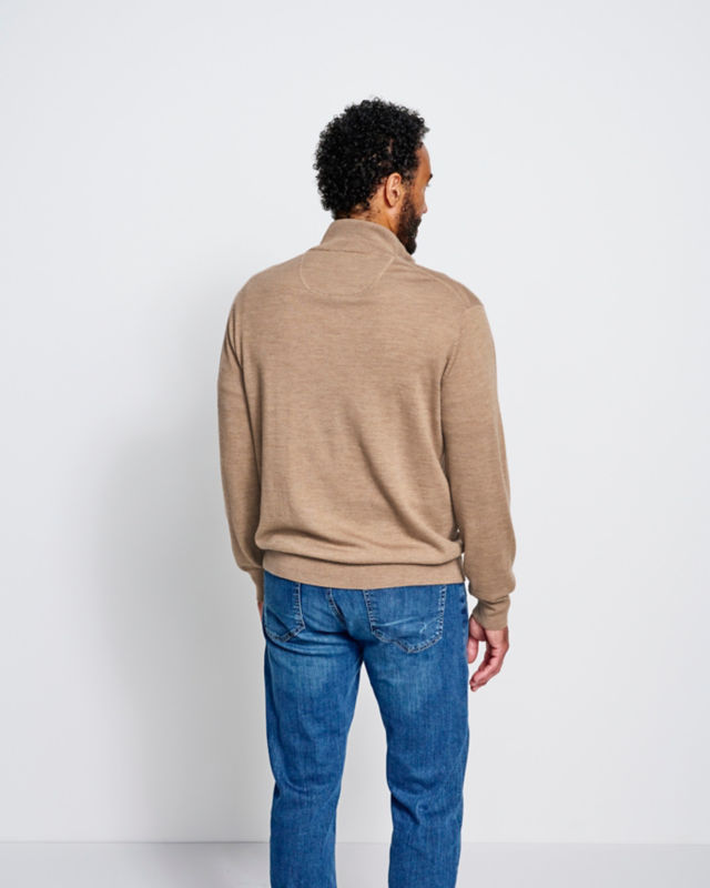 Merino Wool 1/4-Zip Sweater 2.0 - NAVY image number 3