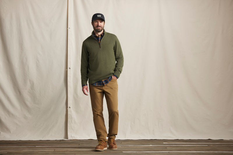 Merino 1/4-Zip Sweater - TARRAGON image number 4