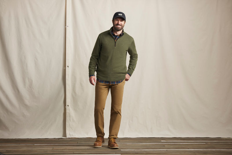 Merino 1/4-Zip Sweater - TARRAGON
