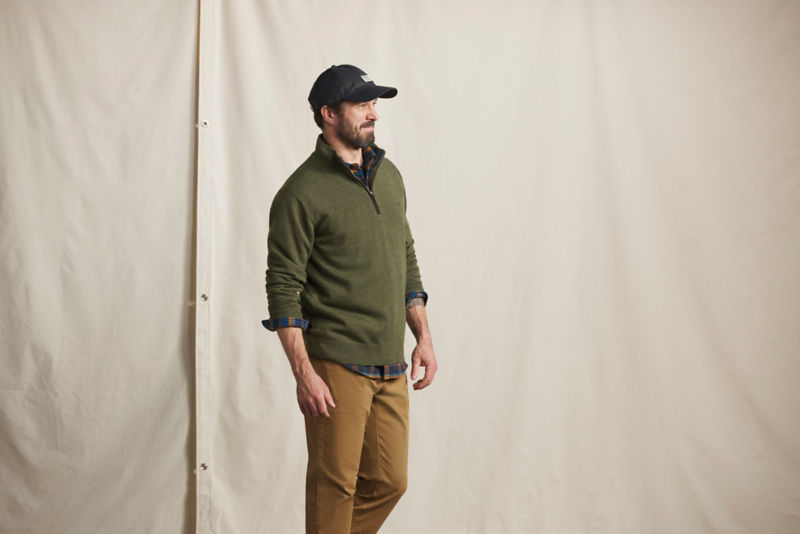Merino 1/4-Zip Sweater - TARRAGON image number 2