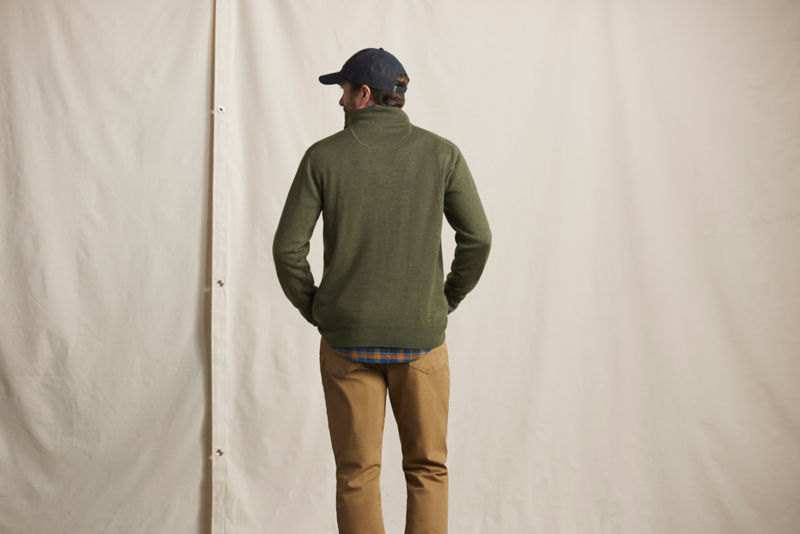 Merino 1/4-Zip Sweater - TARRAGON image number 3