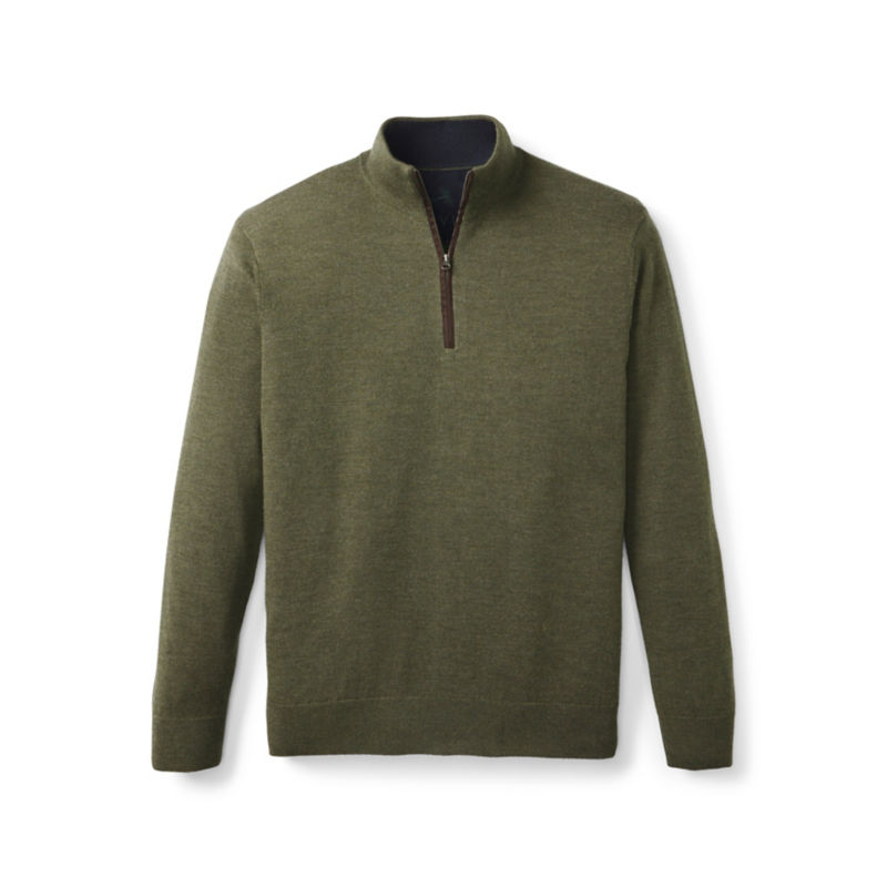 Merino 1/4-Zip Sweater - TARRAGON image number 5