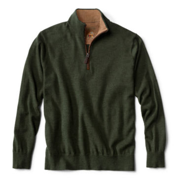 Merino Wool Quarter-Zip Sweater 2.0 - DARK OLIVE