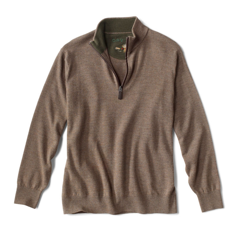 Merino Wool 1/4-Zip Sweater 2.0 - BARK