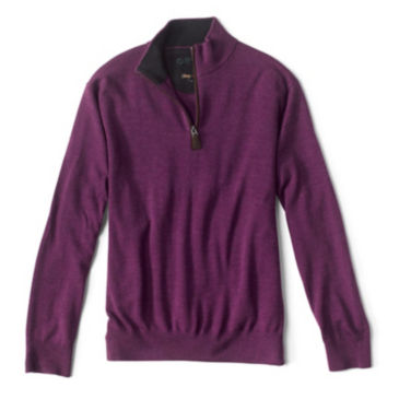 Merino Wool Quarter-Zip Sweater 2.0 - RAISIN