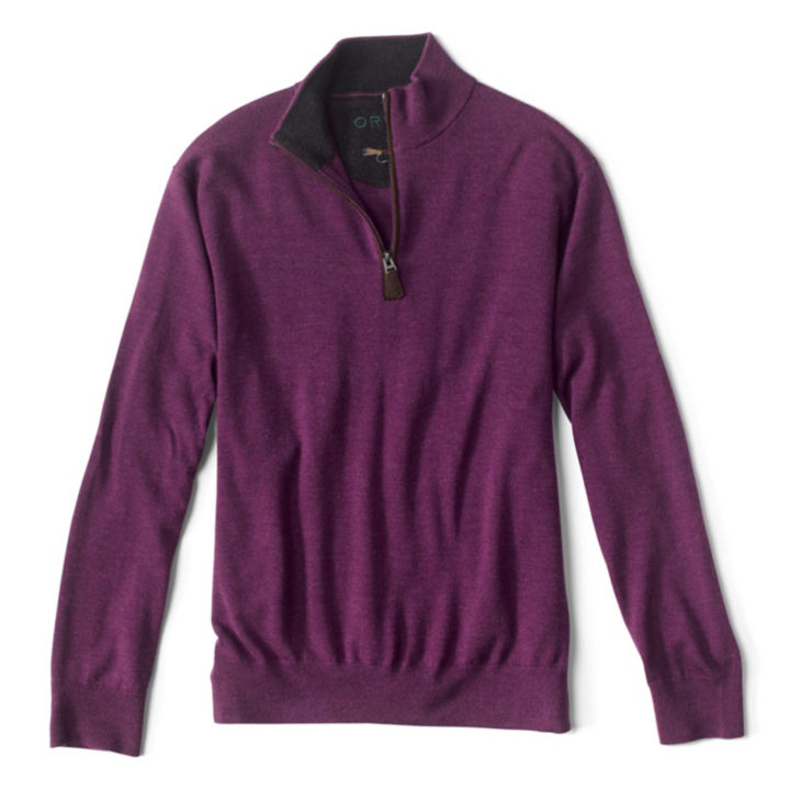 Merino Wool Quarter-Zip Sweater 2.0 - RAISIN
