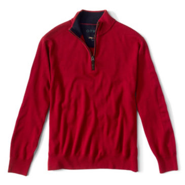 Merino Wool Quarter-Zip Sweater 2.0 - CARDINAL