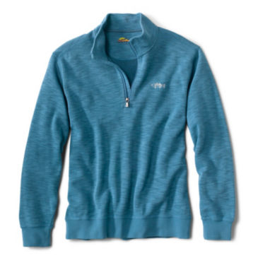 Angler's Quarter-Zip Sweatshirt - LAKE BLUE
