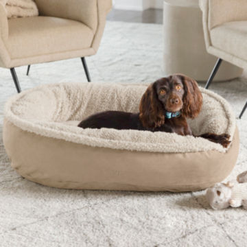 Orvis Memory Foam Wraparound Dog Bed with Fleece -  image number 4