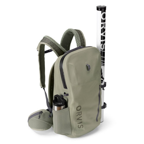 A waterproof backpack.